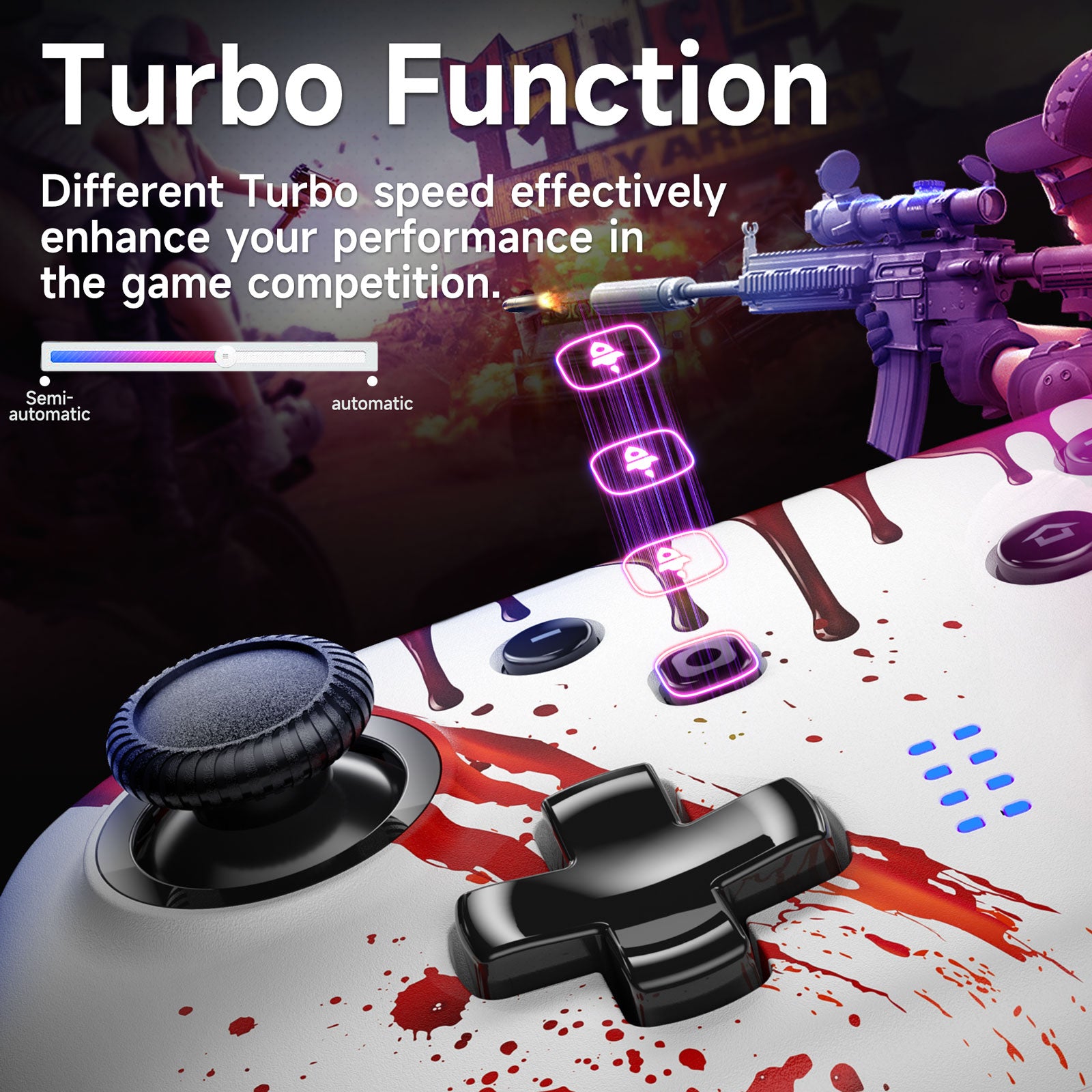 EASYSMX ESM-9124 Pro Wireless Gaming Controller Hall Effect Gamepad for Nintendo Switch / PC Windows EASYSMX ESM-9124 Pro Wireless Gaming Controller Hall Effect Gamepad for Nintendo Switch / PC Windows